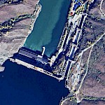 Bukhtarma on Google Earth