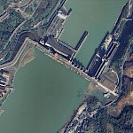 Tongjiezi (with Niurixigou saddle dam) on Google Earth