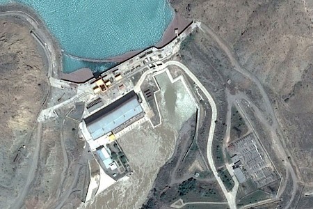 Tashkumyr on Google Earth