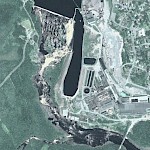 Grand Falls spillway on Google Earth
