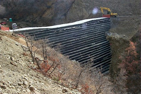 Barnard Creek Canyon Debris Dam completed