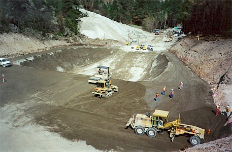 Pajarito Canyon under construction