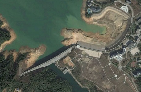 Huizhou PSS - Lower dam on Google Earth