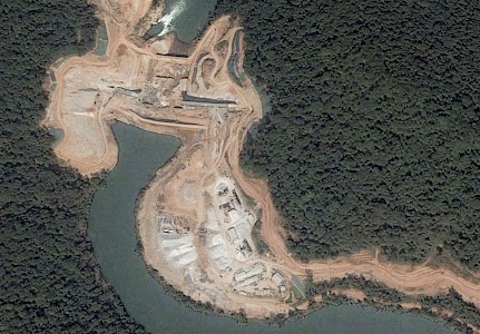 Nakai, part of Nam Theun 2 HPP on Google Earth Nakai, part of Nam Theun 2 HPP on Google Earth