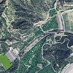Mangla Emergency Spillway Control Weir on Google Earth