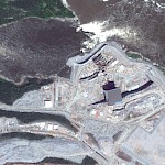 Muskrat Falls North Dam on Google Earth