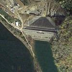 Center Hill Auxiliary Backup Dam on Google Earth