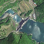 Nagashima sediment dam on Google Earth