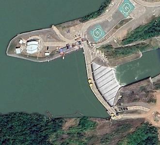 Jalaur afterbay dam on Google Earth