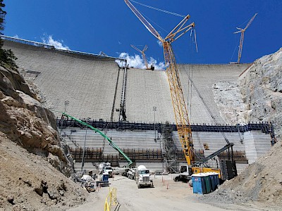 Gross Dam Raise under construction